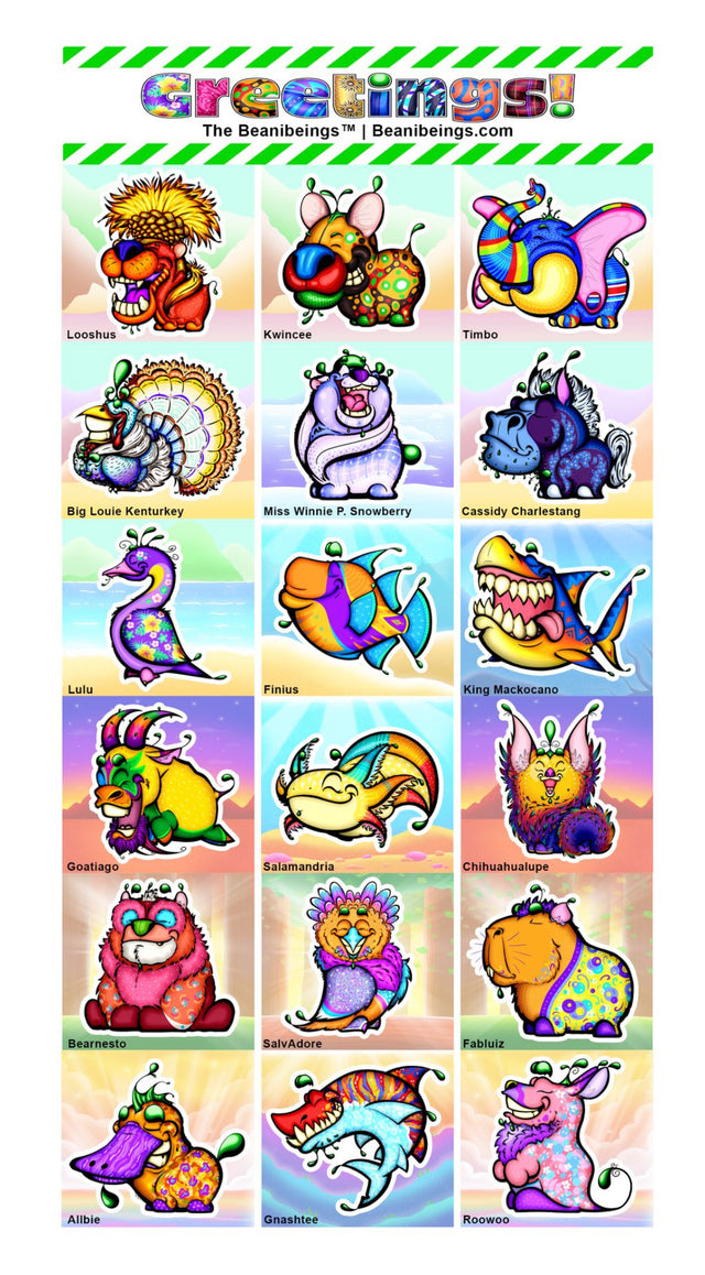 Beanibeings Multi-Character Sticker Sheet